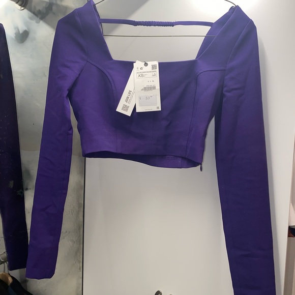 Brand new Zara purple cropped top tags still on - Picture 6 of 9